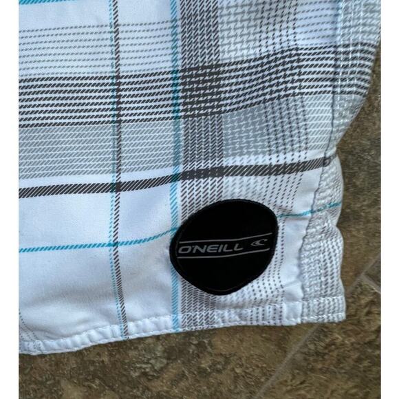 O'Neill board shorts, white and teal, Men's size 30 - Picture 2 of 5
